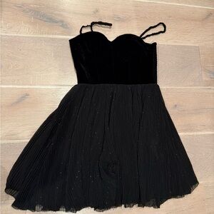 Zara Black Velvet Dress